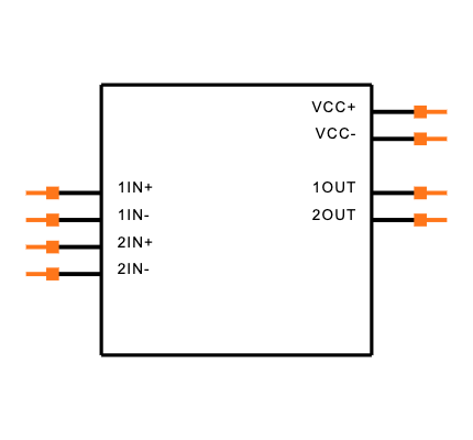 TLE2142CP Symbol