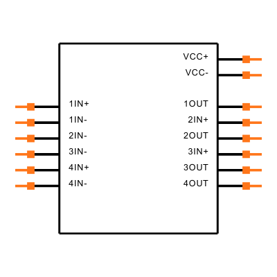 TLE2144MDWREP Symbol