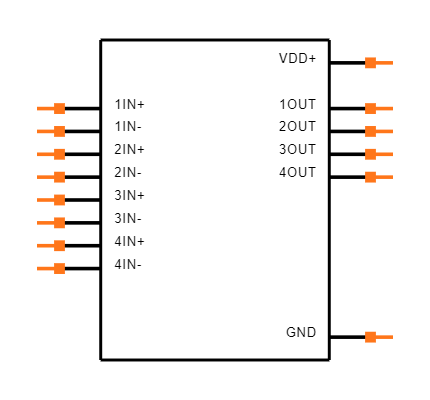 TLV2464AMDREP Symbol