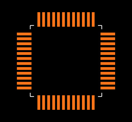 TLV320AIC24CPFBR Footprint