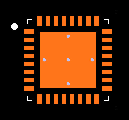 TLV320AIC3110IRHBT Footprint