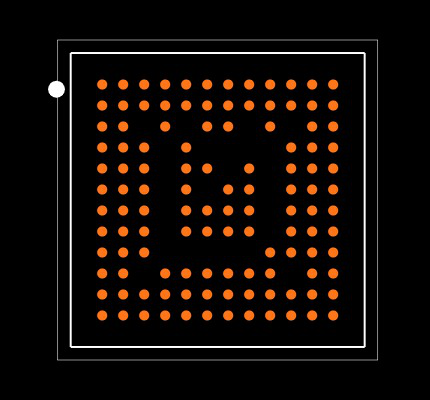 TMS320C5545AZQW10 Footprint