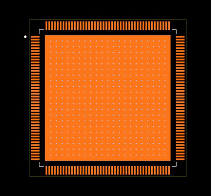 TMS320F28075PTPT Footprint