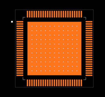 TMS320F28075PZPQ Footprint