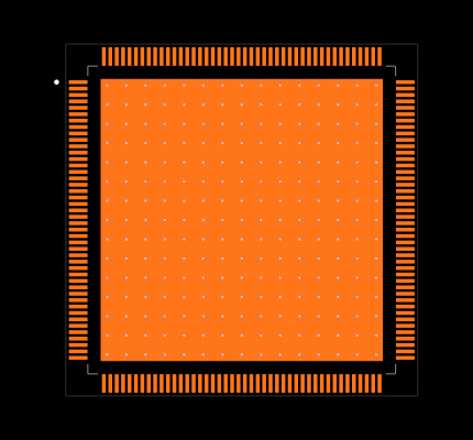 TMS320F28076PTPS Footprint
