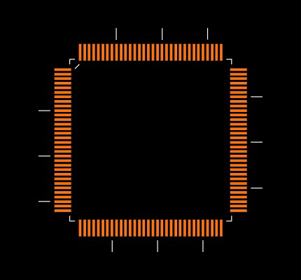 TMS320F2810PBKQ Footprint
