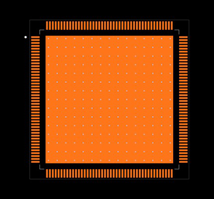 TMS320F28234PTPS Footprint