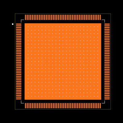 TMS320F28335PTPS Footprint