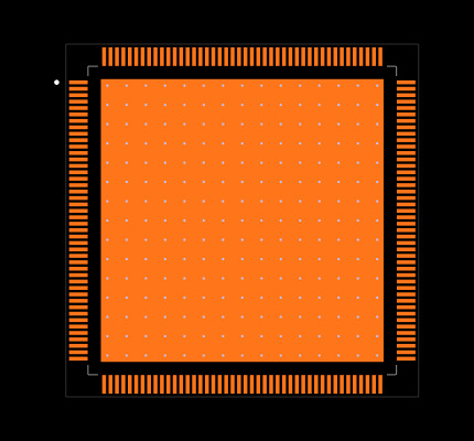 TMS320F28374DPTPS Footprint