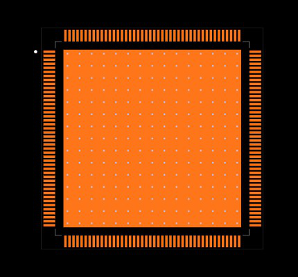 TMS320F28375DPTPS Footprint