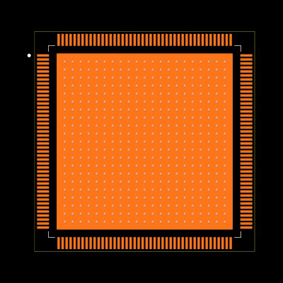 TMS320F28376SPTPT Footprint