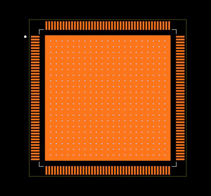 TMS320F28377SPTPQ Footprint