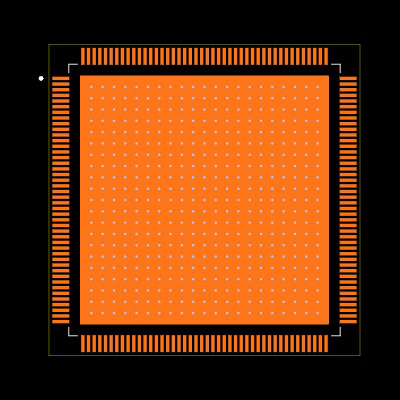 TMS320F28378SPTPS Footprint