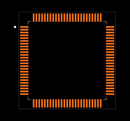 TMS320LC203PZA Footprint