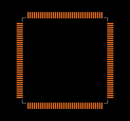 TMS320LF2407APGEA Footprint