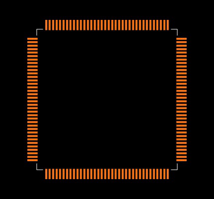 TMS320VC5416PGE160 Footprint