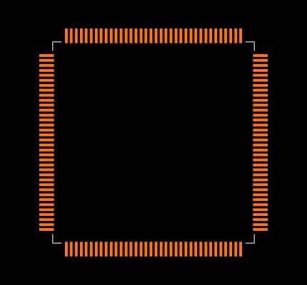TMS320VC5509APGE Footprint