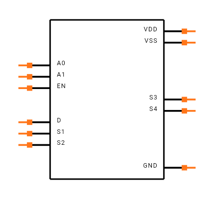 TMUX6104PWR Symbol