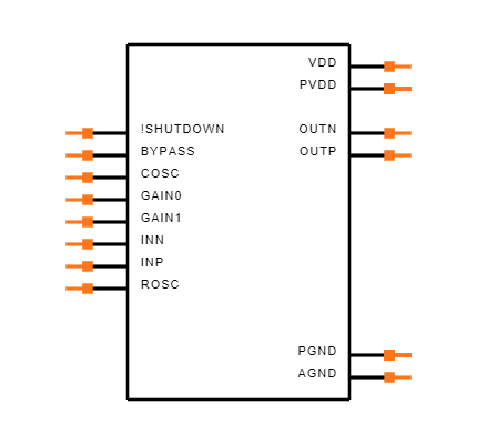 TPA2001D1PW Symbol