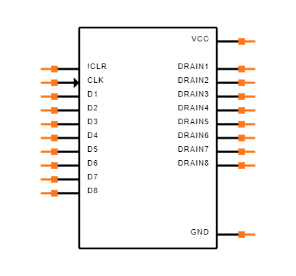 TPIC6B273DWR Symbol