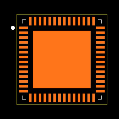 TPS23882RTQR Footprint