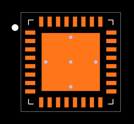 TPS25830QWRHBRQ1 Footprint