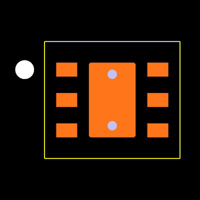 TPS3808G12DRVR Footprint