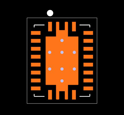 TPS40075RHLRG4 Footprint