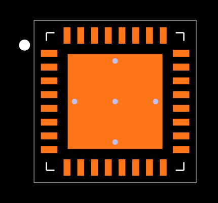 TPS40131RHBT Footprint