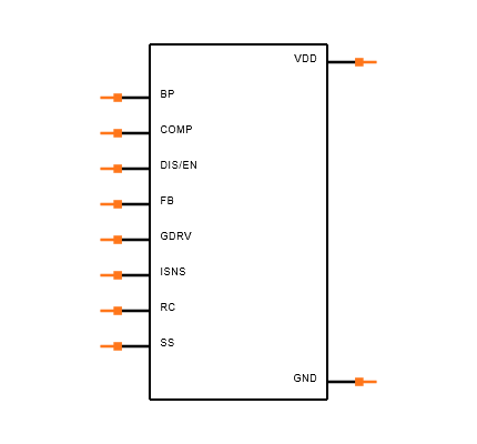 TPS40210MDRCTEP Symbol