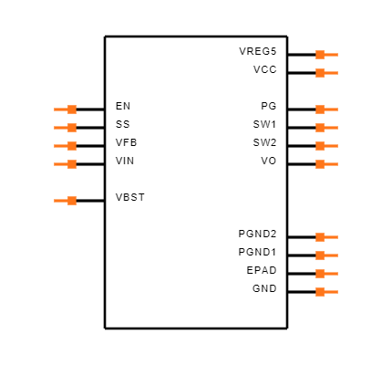 TPS54225PWP Symbol