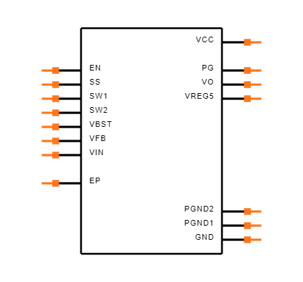 TPS54325PWP Symbol