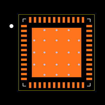 TPS65012RGZR Footprint