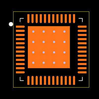 TPS65070RSLR Footprint