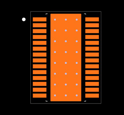 TPS65161PWPR Footprint