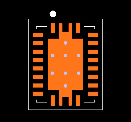 TPS75003RHLT Footprint