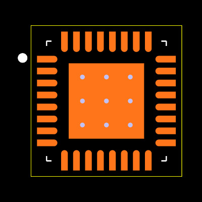 TUSB1210BRHBRQ1 Footprint