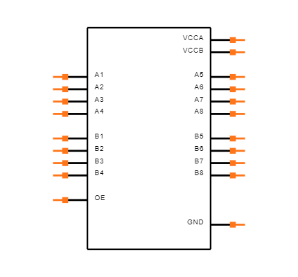 TXS0108EQPWRQ1 Symbol