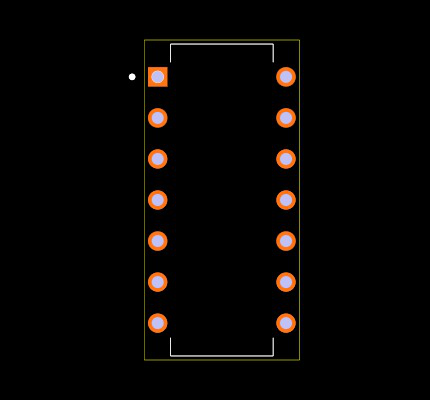 UCC25701NG4 Footprint