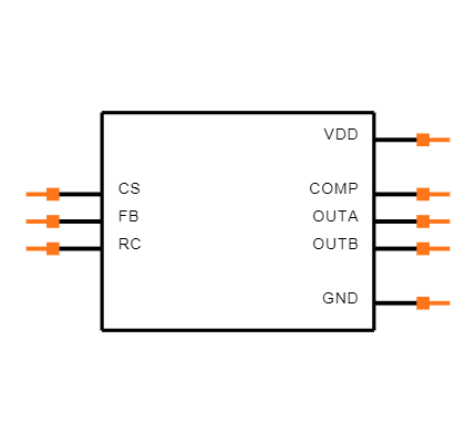 UCC2808AQDR-2EP Symbol