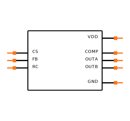 UCC3808DTR-2G4 Symbol