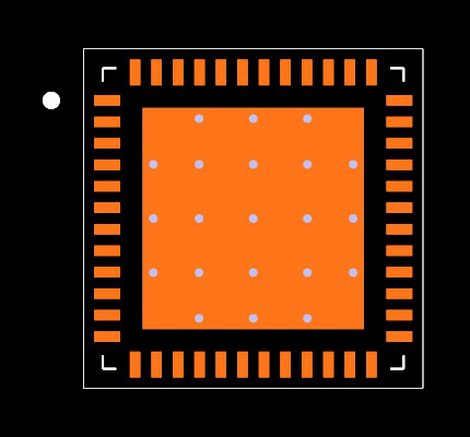UCD9090QRGZRQ1 Footprint