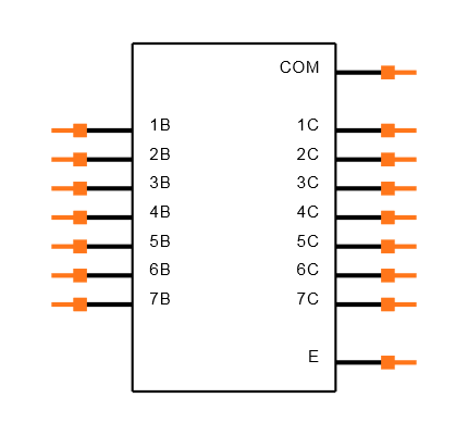 ULN2003ADRE4 Symbol