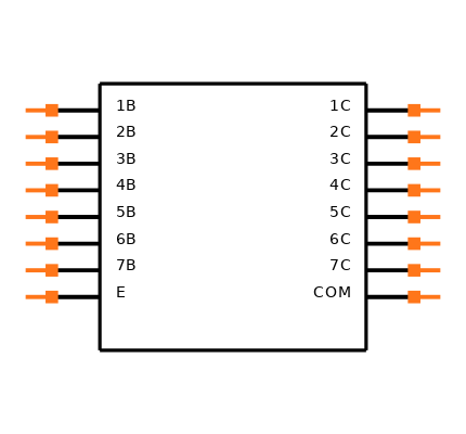 ULN2003AIDRG4 Symbol