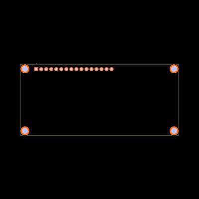 LCD 1602 2x16 Blue-White Footprint
