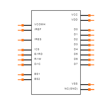 OLED-128O064H-GPP3N00000 Symbol