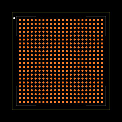 XC6SLX25-3FGG484C Footprint