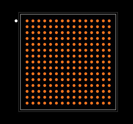 XC7S25-1CSGA225C Footprint
