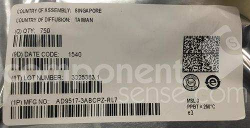 All Parts Semiconductors Clock and Timing Clock Generators AD9517-3ABCPZ-RL7 by Analog Devices