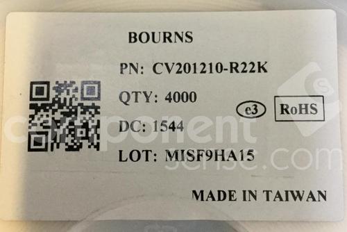 All Parts Passive Components Inductors Single Components CV201210-R22K by Bourns